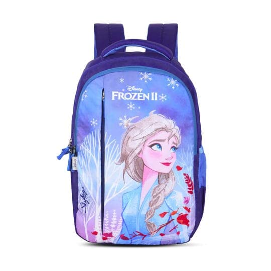 KD Printed School Backpack For Kids, 04 Blue (Disney Frozen New)